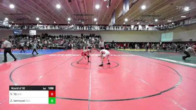 120 lbs Round Of 32 - Victor Ye, Westwood vs Zach Iannucci, Hillsborough