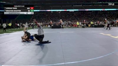 D3-106 lbs Quarterfinal - Braxton Shaffer, Ida vs Jordan Thies, Hart HS