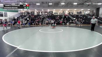 125 lbs 1st Place Match - Isabella Easterling, Bentonville High School Wrestl vs Savannah Bratten, Rogue Warrior