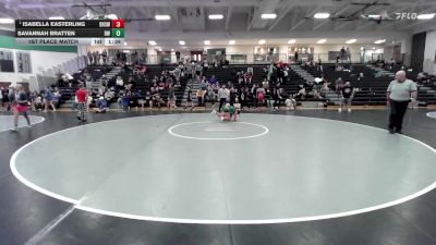 125 lbs 1st Place Match - Isabella Easterling, Bentonville High School Wrestl vs Savannah Bratten, Rogue Warrior