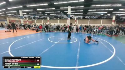 81-85 lbs Round 3 - Isaiah Mummert, Bar None Wrestling vs Koben White, Hornet Wrestling Club