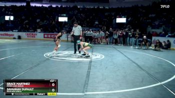 Girls 110 lbs Champ. Round 2 - Savannah Dufault, Richland (Girls) vs Grace Martinez, Moses Lake (Girls)