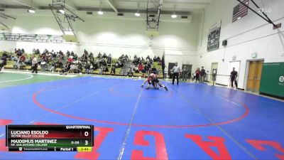 157 lbs Quarterfinal - Maxximus Martinez, Mt. San Antonio College vs Luciano Esoldo, Victor Valley College