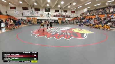 108-114 lbs Round 1 - Colby Thacker, Greybull MS vs Henry Pincoske, Rocky Mountain Middle School