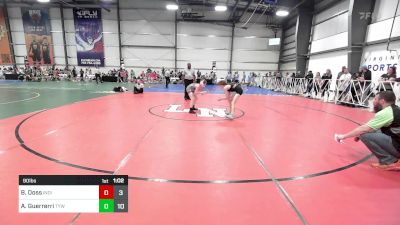 90 lbs Rr Rnd 2 - Blake Doss, Indiana Outlaws Maroon vs Austin Guerrerri, TYW New Breed Jr High