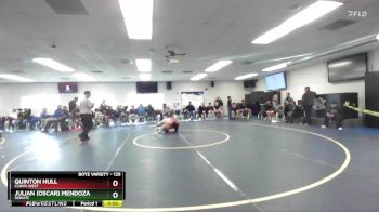 126 lbs Cons. Round 4 - Julian (Oscar) Mendoza, Servite vs Quinton Hull, Clovis West