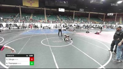 62 lbs Consi Of 4 - Gunnar Zaluga, Grant County Elite WC vs Kaja Thompson, NM Beast