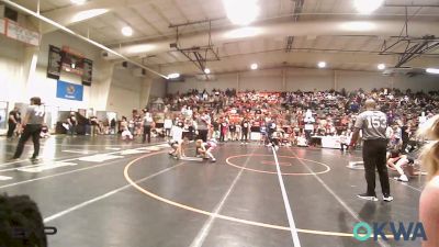 70 lbs Rr Rnd 2 - Graycie Card, Tulsa Blue T Panthers vs Emeree Calkins, Pawhuska Elks Takedown