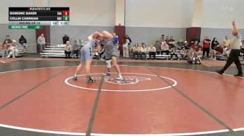184 lbs Round Of 16 - Domonic Baker, Virginia - UNATT vs Collin Carrigan, North Carolina