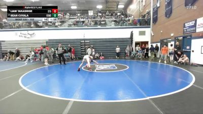 102 lbs Cons. Round 4 - Sean Cuvala, Fighting Squirrels Wrestling Club vs Liam Takashige, Small Town Grims