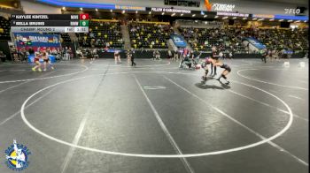155 lbs Champ. Round 2 - Kaylee Kintzel, Mount Vernon vs Bella Bruins, Raccoon River-Northwest