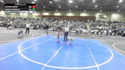 37 lbs 5th Place - Zayden Lebow, Truckee WC vs Mickey Ritter Jr., Fallon Outlaws WC