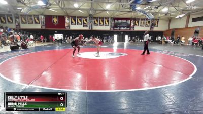 174 lbs Cons. Round 3 - Kelly Little, Sacramento City College vs Brian Mills, Lassen College