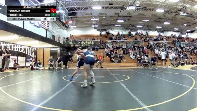 132 lbs 5th Place Match - Joshua Grimm, North Ridgeville vs Cole Hill, Hudson