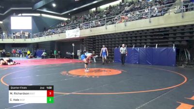 220 lbs Quarterfinal - Matthew Richardson, Boothwyn vs Ceaton Hale, Bedford