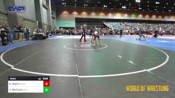 84 lbs Consi Of 4 - Quentin Walls, Bay Area Dragons vs Jaxon McCune, Gold Rush Wrestling Academy