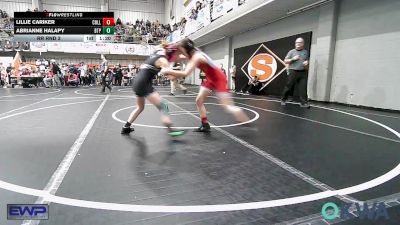 97 lbs Rr Rnd 3 - Lillie Cariker, Collinsville Cardinal Youth Wrestling vs Abrianne Halapy, Tulsa Blue T Panthers