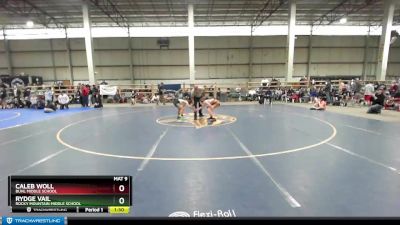 95 lbs Champ. Round 2 - Rydge Vail, Rocky Mountain Middle School vs Caleb Woll, Buhl Middle School