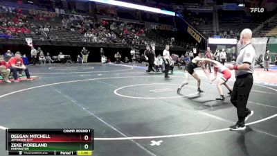 144 Class 3 lbs Champ. Round 1 - Zeke Moreland, Farmington vs Deegan Mitchell, Jefferson City