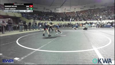 74 lbs Round Of 16 - ZaNique Miller, Cowboy Wrestling Club vs Avery Ashley, Hinton Takedown Club