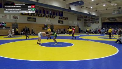 123 lbs Quarterfinal - Zachary Samano, Chino vs Carlos Melgoza, Kingsburg