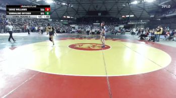 Girls 1B/2B/1A 145 Cons. Round 5 - Dixie Williams, Tonasket (Girls) vs Emmaline Snyder, Naches Valley (Girls)