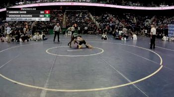 4A 144 lbs Cons. Semi - Donovan Edwards, Southwest Guilford High School vs Andrew Davis, Davie