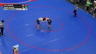 212 lbs Consi Of 8 #2 - Cael Bowman, Hughesville vs Mason Vaughn, Philipsburg-Osceola