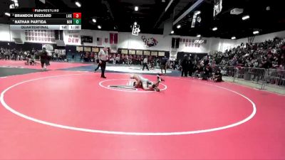 144 lbs Quarterfinal - Nathan Partida, Northview vs Brandon Buzzard, La Serna