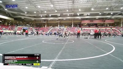 85 lbs Cons. Round 2 - Andersyn Zabokrtsky, Ogden`s Outlaws vs Phoenix Vail, Greater Heights