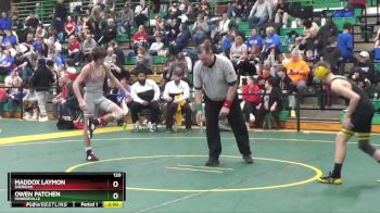 120 lbs Champ. Round 3 - Maddox Laymon, Sheridan vs Owen Patchen, Monroeville