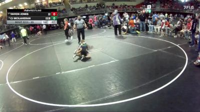 55 lbs Cons. Round 3 - Cj McIlaheran, Central City JR. Wrestling vs Tavion Jones, Sherman Challengers