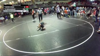 55 lbs Cons. Round 3 - Cj McIlaheran, Central City JR. Wrestling vs Tavion Jones, Sherman Challengers