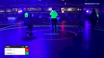 144 lbs Quarterfinal - Anthony Porter, Mandan Wrestling Club vs Naythan Dobson, Greenville, MI