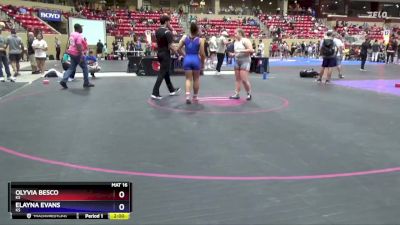 170 lbs Quarterfinal - Olyvia Besco, KS vs Elayna Evans, KS