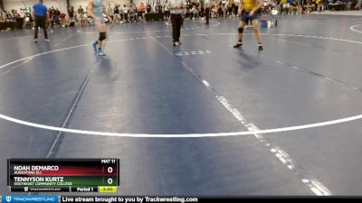 Silver 157 lbs Cons. Round 4 - Noah DeMarco, Augustana (IL) vs Tennyson Kurtz, Southeast Community College