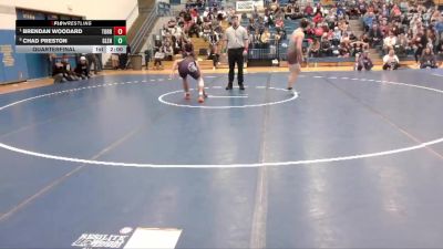 157 lbs Quarterfinal - Brendan Woodard, Torrington vs Chad Preston, Glenrock