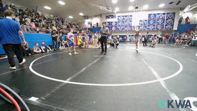 92-96 lbs Rr Rnd 1 - Wes Nickell, Cushing Tigers vs Gatlin Earp, Chandler Takedown Club