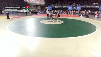 Boys 2A 132 lbs Cons. Round 2 - Gabriel San Nicolas, Franklin Pierce vs Kyson Peterson, W. F. West