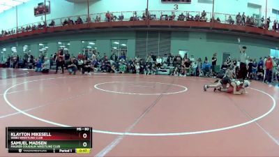 80 lbs Champ. Round 1 - Klayton Mikesell, Webo Wrestling Club vs Samuel Madsen, Maurer Coughlin Wrestling Club