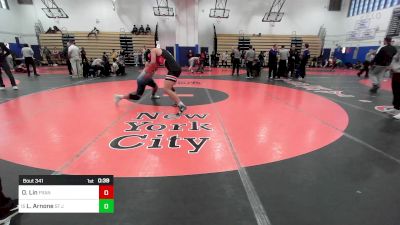 160 lbs Consi Of 16 #2 - Ocean Lin, Francis Lewis-PSAL vs Luca Arnone, St Joseph By The Sea HS