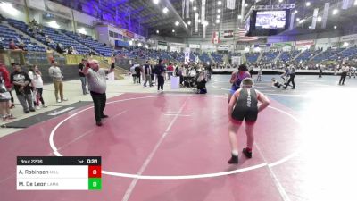 130 lbs Consi Of 16 #2 - Aiden Robinson, Milliken Middle School vs Marco De Leon, Lamar Middle School