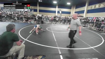 77 lbs 2nd Place - Samson Elario, Atc vs Matthew Zubia, SoCal Hammers