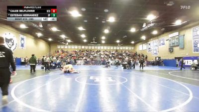 285 lbs Cons. Round 5 - Esteban Hernandez, Dos Palos vs Caleb Belflower, North