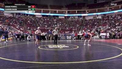 139 lbs Quarterfinal - Logan Powell, Central Clarion vs Camden Baum, Bishop McDevitt