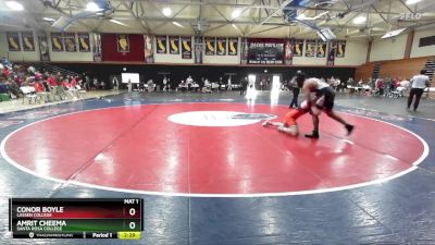 165 lbs Cons. Round 2 - Conor Boyle, Lassen College vs Amrit Cheema, Santa Rosa College