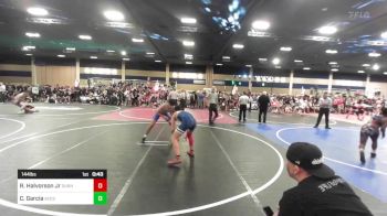 144 lbs Consi Of 64 #2 - Richard Halvorson Jr, Durham Elite vs Christian Garcia, Aces Wr Acd