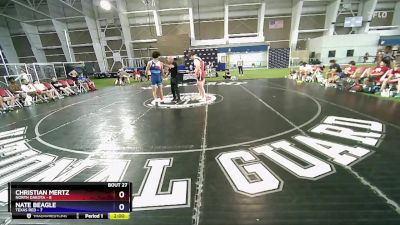 215 lbs Placement Matches (16 Team) - Christian Mertz, North Dakota vs Nate Beagle, Texas Red