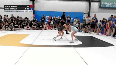 40 lbs Rr Rnd 5 - Kynlie Tackett, Ohio Outcasts - W vs Nadia Croteau, PA West Yellow - W