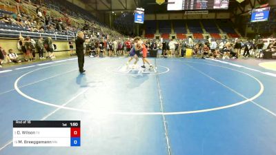 144 lbs Rnd Of 16 - Dominic Wilson, TX vs Mason Breeggemann, MN